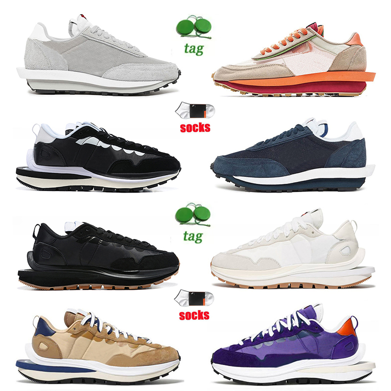 New Sa cais Women Mens LDWaffle Running Shoes Sneakers Undercover Night Maroon Team Royal CLOT Kiss of Death Black White Grey Off Sail Vaporwaffl