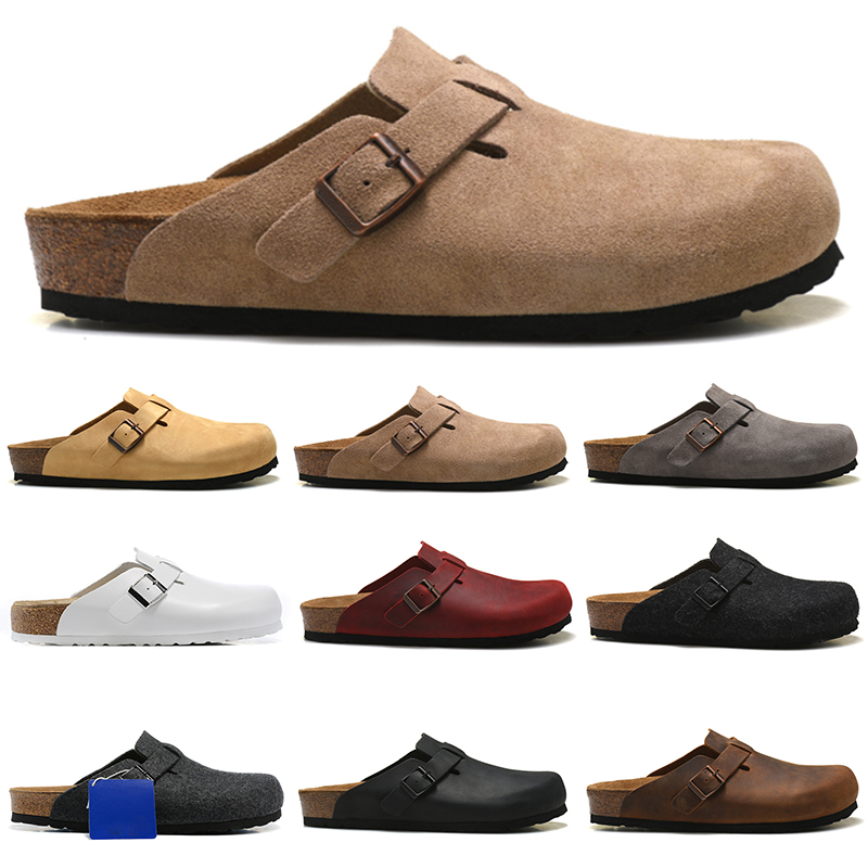 

designer sandals Boston clogs cork platform slippers Fashion designs leather Casual shoes Women Men outdoor Flat Sliders luxury slides pantoufle mules sandales