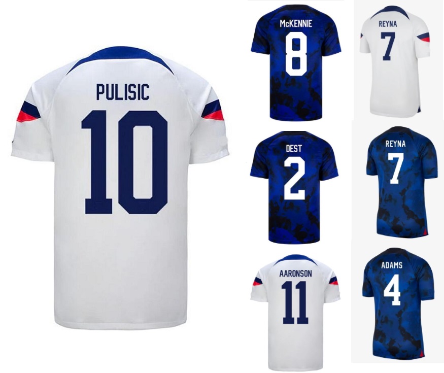 

10 PULISIC Customized Thai Quality Soccer Jerseys Football 8 McKENNIE 13 MORGAN LLOYD 15 RAPINOE 9 Ferreira yakuda 2022 local online store Morris Musah Dest Robinson, 22-23 away blue