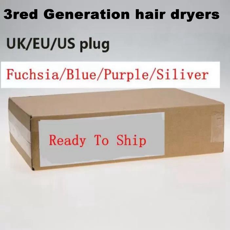 

3rd Generation Hair Dryer Professional Salon Tools No Fan Blowers Dryers Heat Super Speed Negative Lonic Hammer Blower Hairdryer 2pcs Hair Care Blowdryer