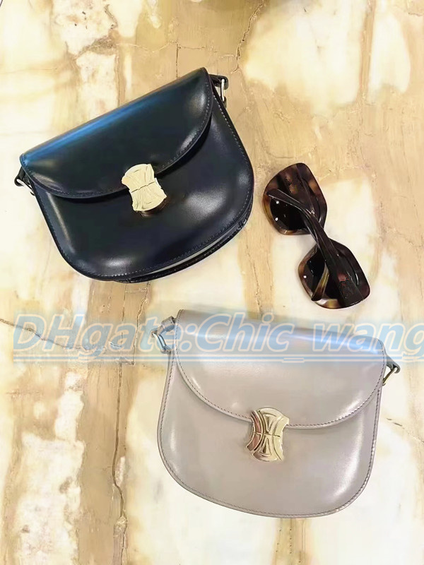 

Luxury Designer TEEN TRIOMPHE BESACE postman Bag saddles classic old flower clutch envelope tote smooth leather Women's men purses crossbody shoulder handbag Bags, Khaki