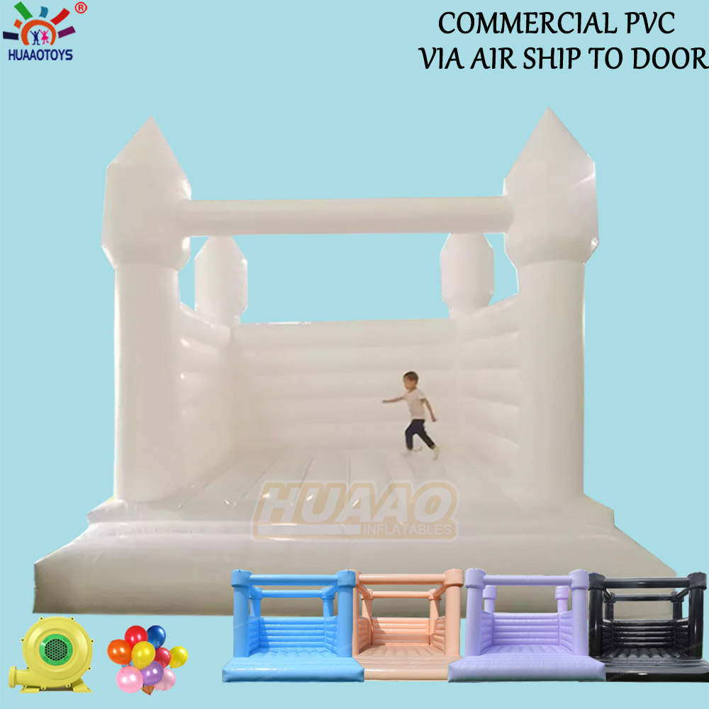 8x8ft 10x10ft outdoor Inflatable Wedding Bouncer white Bounce House Birthday party Jumper Bouncy Castle for rental-image-742775510