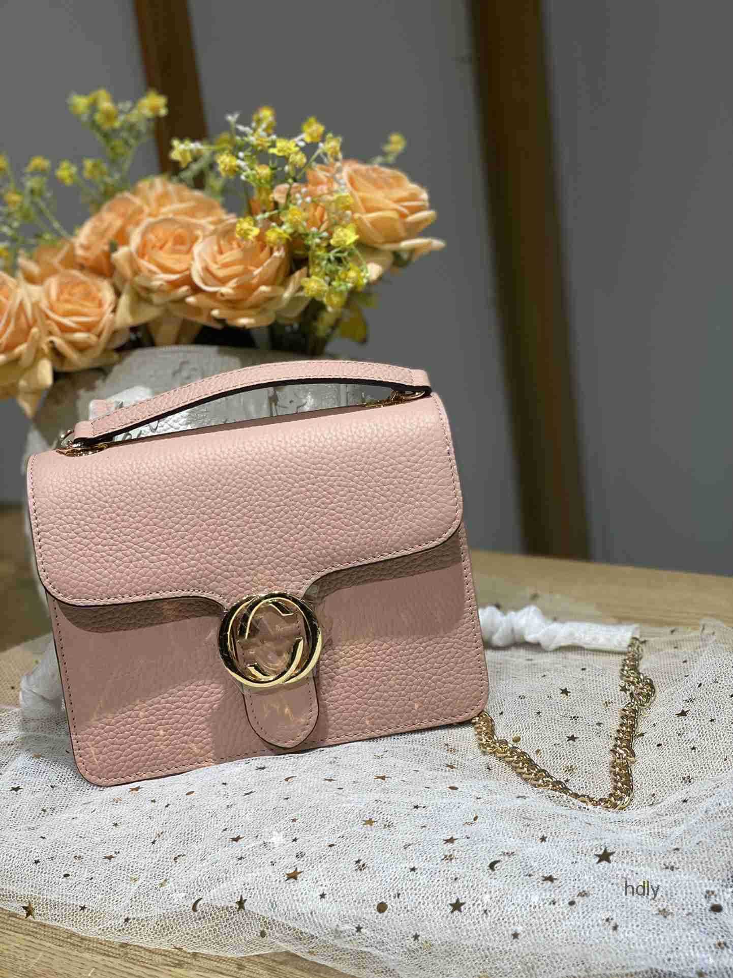 

Evening Bags G Old School Bags Fashion Designer Bags Luxury Women's Shoulder Bag Handbags Crossbody Chains Flip Covers Gift es Trendy Matching, Red