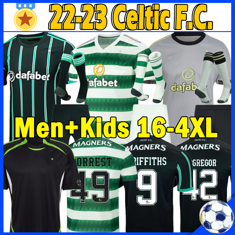 

22/23 Celtic Soccer Jerseys Jersey MCGREGOR GRIFFITHS 2022 2023 Teamgeist DUFFY FORREST CHRISTIE EDOUARD Turnbull Men kids kits Football Uniforms shirts top, 22-23 home