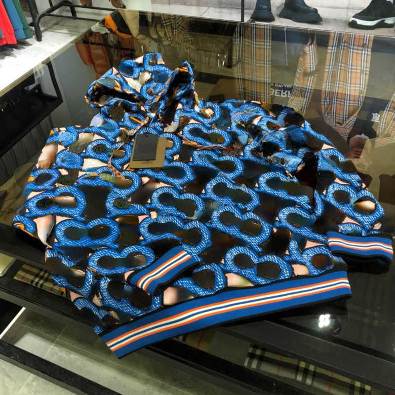 

High quality mens sweatshirt designer hoodie TB printed hooded sweater burb pullover coat man hoody women sports casual jacket, Blue