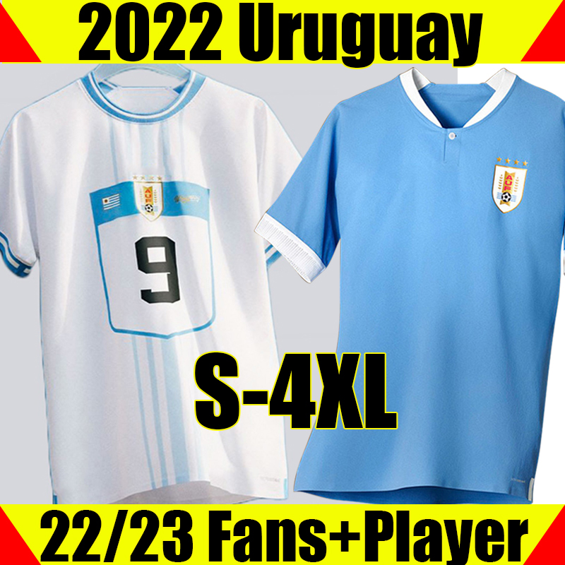 4XL 2022 Uruguay soccer jerseys Suarez De Arrascaeta 22/23 fans palyer version E.cavani F. Valverde Football Shirt J.M.Gimenez De La Cruz D.GODIN National Team Men Kids Kit
