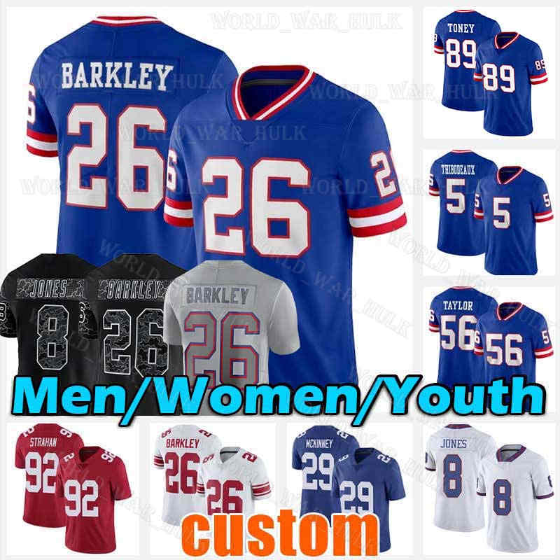 

Kayvon Thibodeaux Football Jersey Saquon Barkley Daniel Jones New Yorks Michael Strahan Andrew Thomas Xavier McKinney Giants Blake Martinez Tyrod Lawrence Taylor, Custom youth 2022 new (j r)