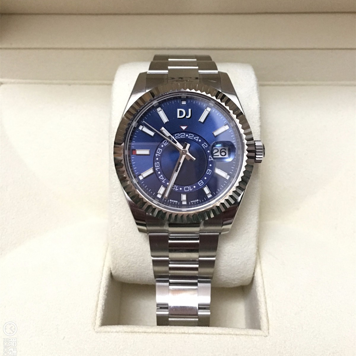 

Male Watch Automatic Mechanical 3235 Calendar 42mm Sky Adjustable Business Master Wristwatch Triangular Pit Outer Ring Sapphire Mirror, Polishing cloth