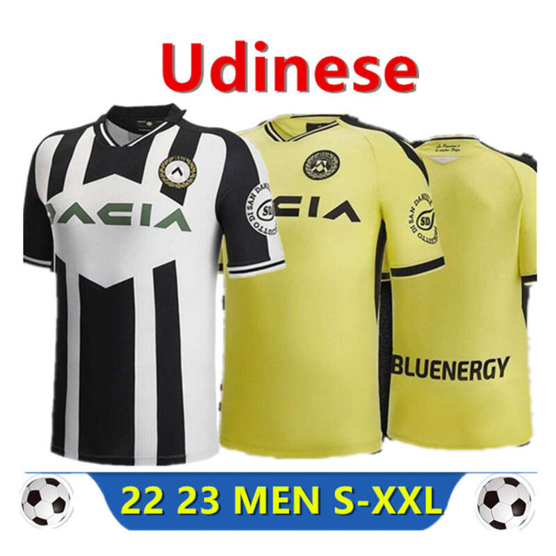

2022 2023 Udinese Calcio Soccer Jerseys Home White Away Yellow Beto Deulofeu Molina Pereyra Soppy Pussetto Walace Stryger Larsen Udogie Men