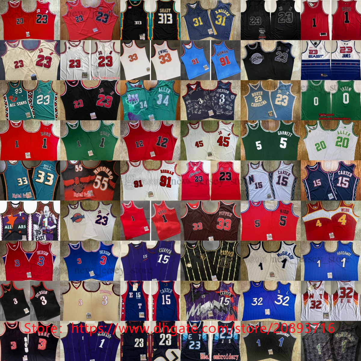 

Mitchell and Ness Real Stitched East Basketball Jersey 3 Iverson Derrick Pippen Rose Rodman Garnett Durant Wade Mutombo McGrady Carter Hardaway Tatum Miller Jersey, Other jerseys. tell me on order