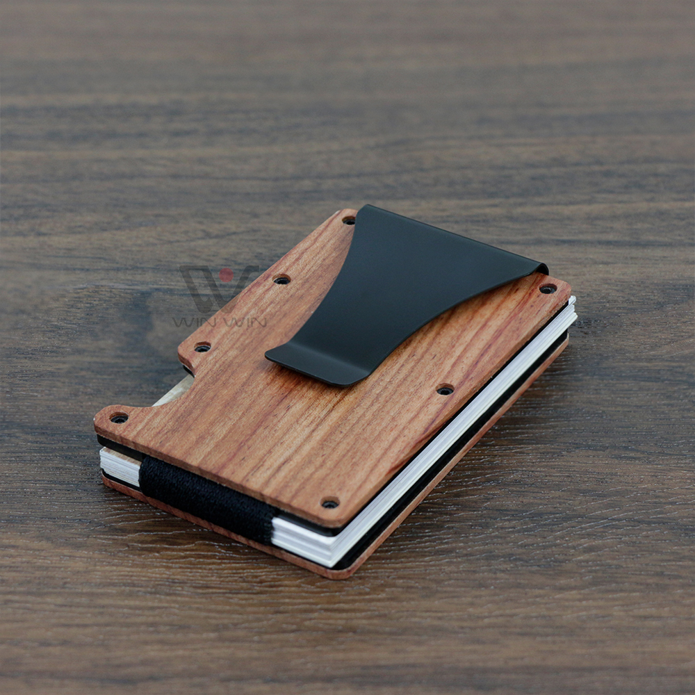

2023 Top Trending Amazon New Cell Phone Accessories Wooden Card Holder Wallet Cover Mens Ultra Slim Minimalist Money Clip Wood Wallet Bags