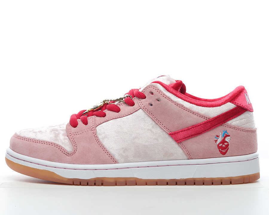 

Authentic StrangeLove x DK Low Valentine's Day Shoes Bright Melon Gym Red Outdoor Trainers Sports With Original Box, #1