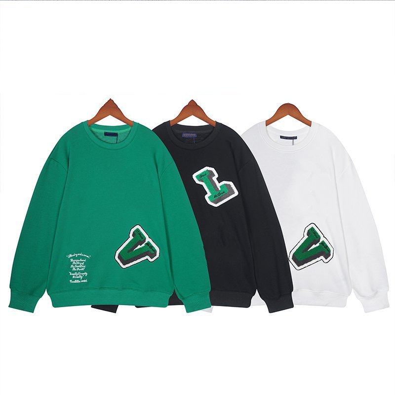 

2023 designer Letter Print Shirt Mens hoodies Streetwear Round Neck Loose Cotton Male Sweatshirts wholesale luxury brand Cotton Sweatshirt M-3XL, White