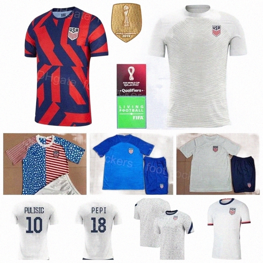 

us 2022 World Cup 13 Alex Morgan Soccer Jerseys 15 Megan Rapinoe 9 Ricardo Pepi 11 Brenden Aaronson 5 Antonee Robinson 10 Christian Pulisic Foot 44lu#, With patch