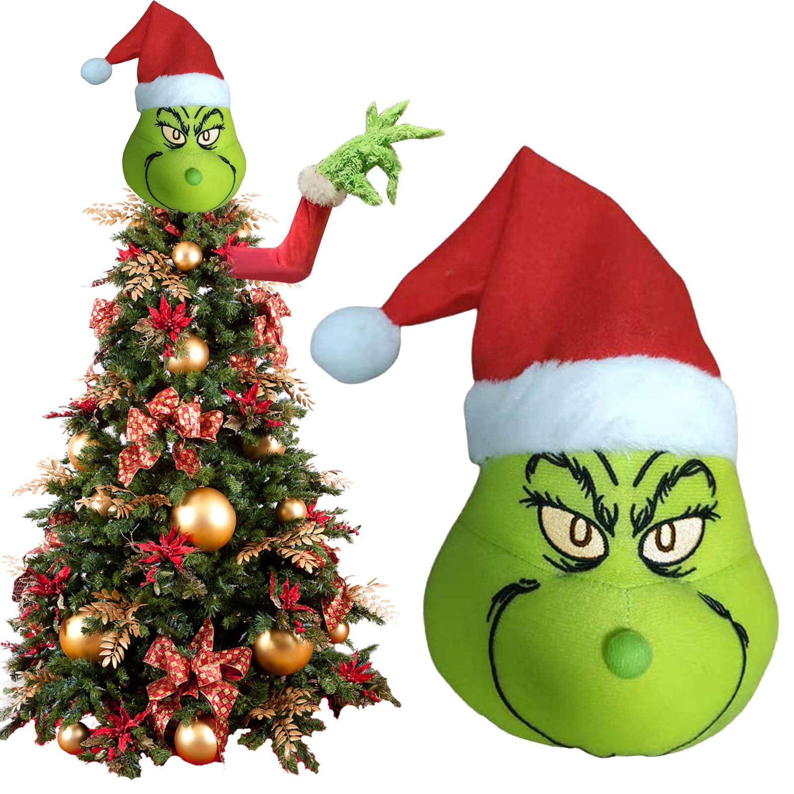 

Cross-border New Grinch Christmas Monster Plush Toy Green Monster Doll Garland Ornaments Funny Christmas Toys Cute