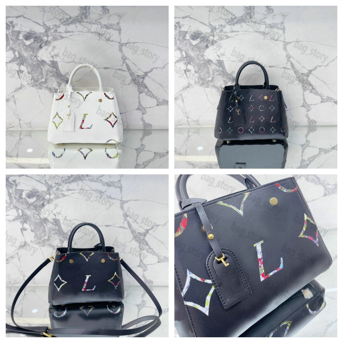 

Women On My Side Tote Bag Designer Luxury Handbag Colorful Monograms Letters Long Strap Shoulderbag Crossbody Mamont Large Capacity Travel Hobo Luggage Suitcase