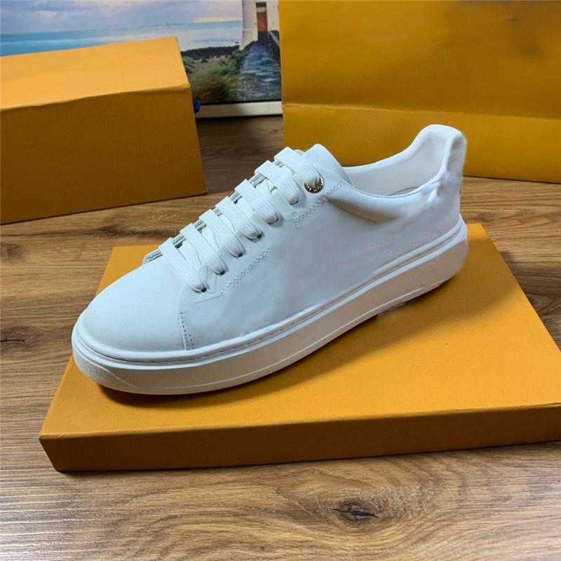 

Designer Casual Shoes Mens Women Genuine Leather Sneakers TIME OUT Increase Platform Trainers Outdoor Lace UP Calfskin Print Sneaker Wild