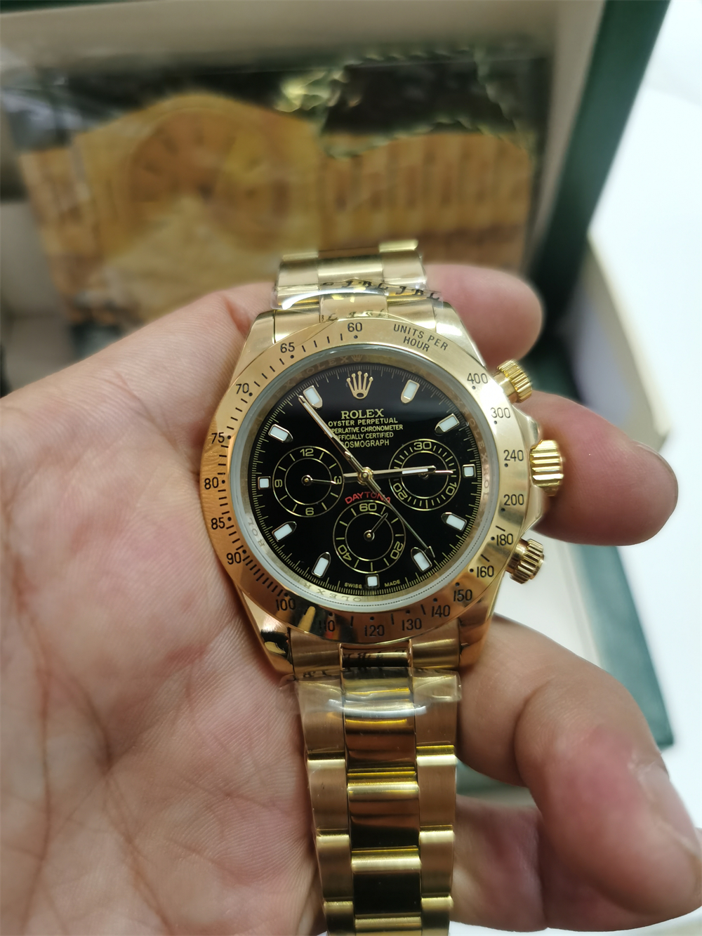 

With original box Watch 40mm 116503 116509 116523 Sapphire 18K Yellow Gold No Chronograph Mechanical Automatic Mens Watches 2023, Style 9 original box + watch