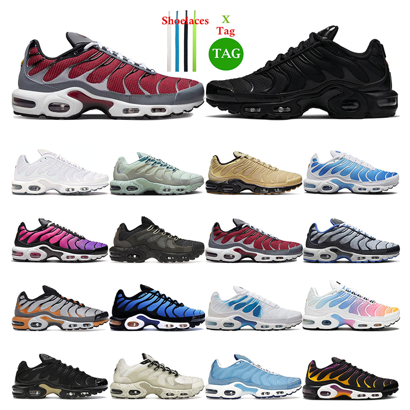 

2023 Tn Plus Mens Trainers Running Shoes White Black Gold Bullet Dusk Atlanta University Blue Women Breathable Sneakers Sports Tennis, 34