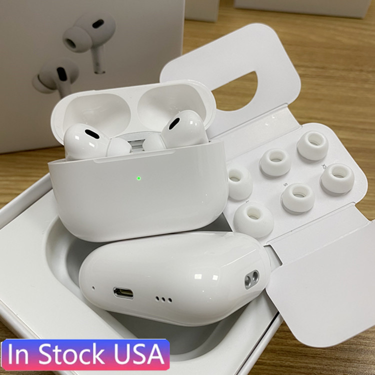 

2nd Generation Airpods pro 2 Airpod pros earphones H2 Chip Rename GPS Wireless Earbuds Bluetooth Headphones Gen 3 headset Valid serial number, White