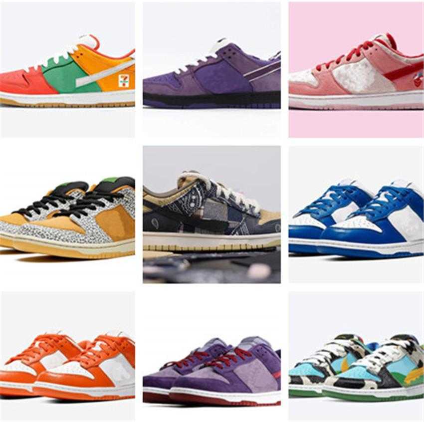 

Casual Shoes Designer Shoes Ice Cream Valentine Day Bright Melon Gym Red Med Soft Pink 2021 With Box Sb Dunks Chunky Dunky Ben Milk Jerry S, Color-1