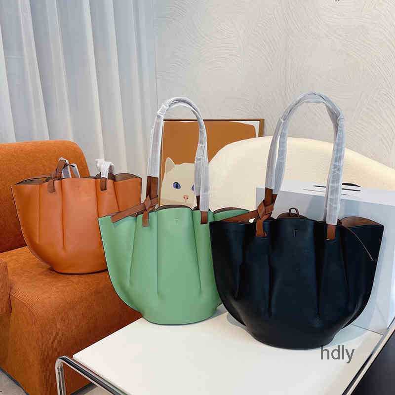 

Evening Bags Foldable Shell Tote Bags Women Folding Process Handbag Shoulder Leather Designer Brand Crossbody Female Bucket, Black