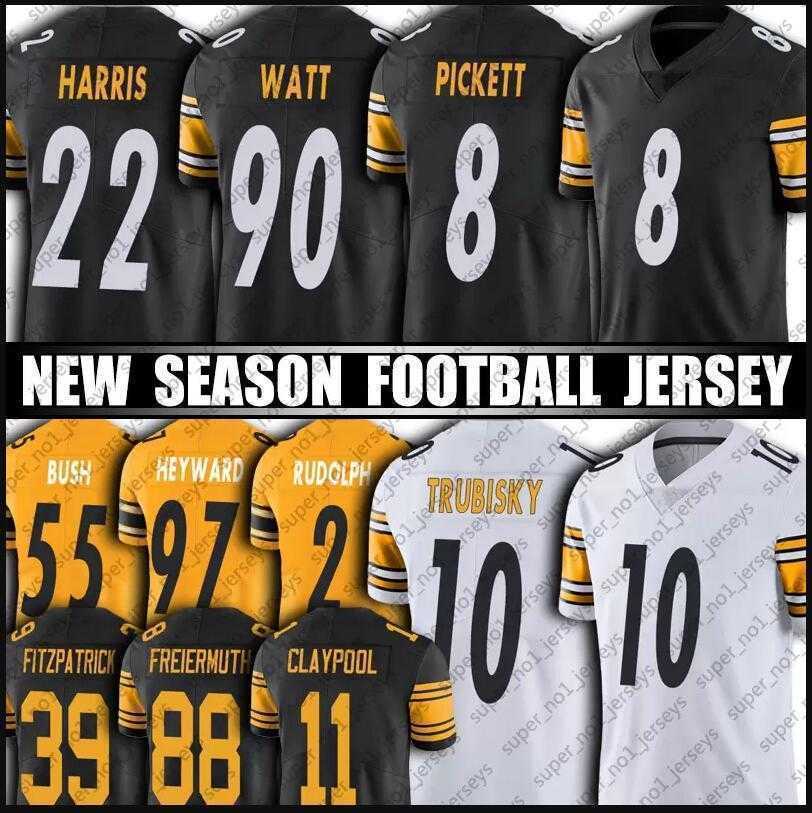 

Custom Kenny Pickett T.J. Watt Jersey 4xl polo Pittsburgh''Steelers''Devin Bush Najee Harris Minkah Fitzpatrick Mitchell Trubisky Chase Claypool, Color