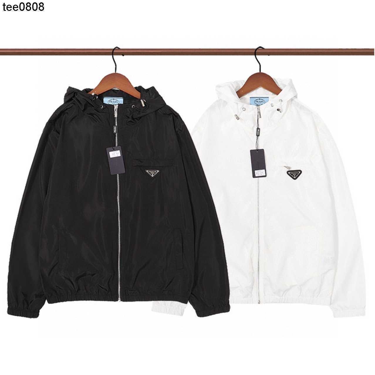 prads 22ss Spring and Summer New Triangle Hooded Loose Versatile Men's and Women's Sweater Jacket