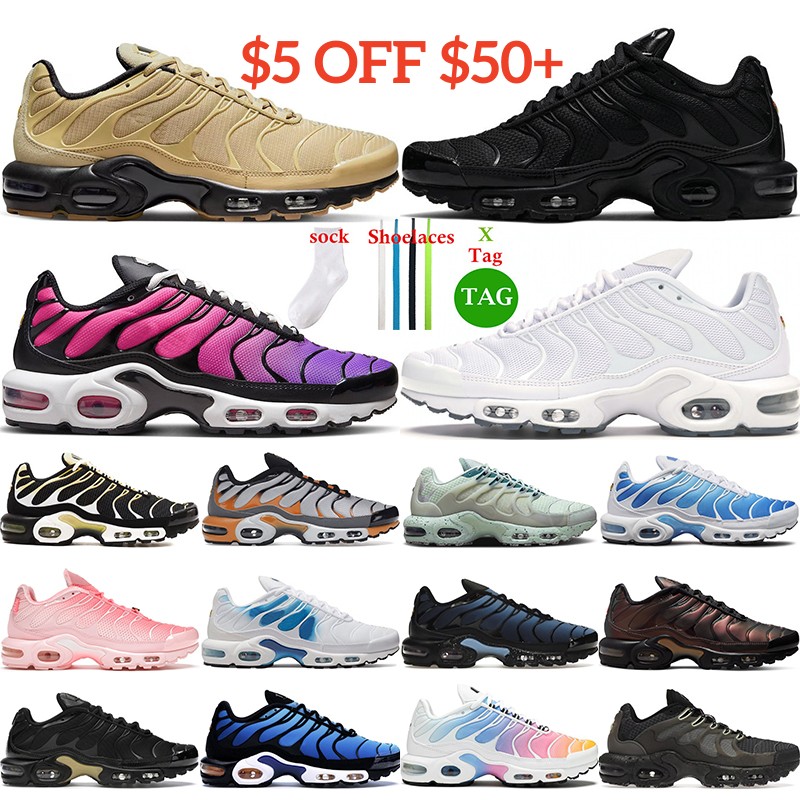 

tn plus mens trainers running shoes white Black Gold Bullet Dusk Atlanta University Blue women Breathable sneakers sports tennis size 36-46 Big Size, 30