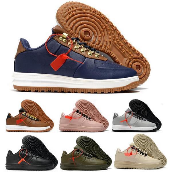 

2022 Low Running Shoes Lunar LF1 1 Duckboot Sneaker Blue Olive Canvas Wolf Grey Obsidian Saddle Ale Brown Sequoia Men Woman Athletic Trainer, Black