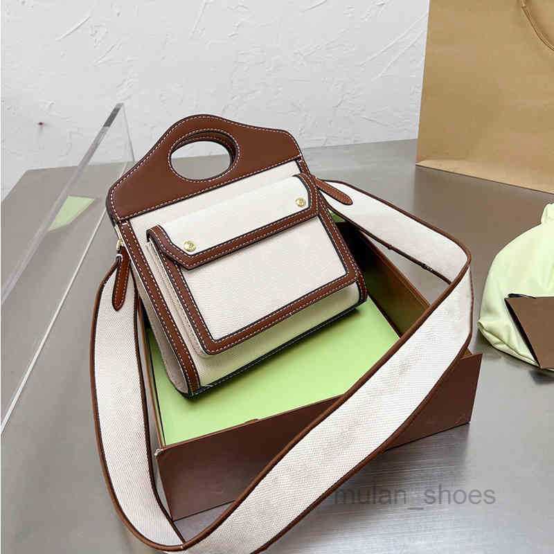 

2022 Evening Bags Vintage Messenger Bag Twocolor Stitching Women Handbag Shoulder Canvas and Leather Luxury Designer Brand Crossbody Female Purses, Customize