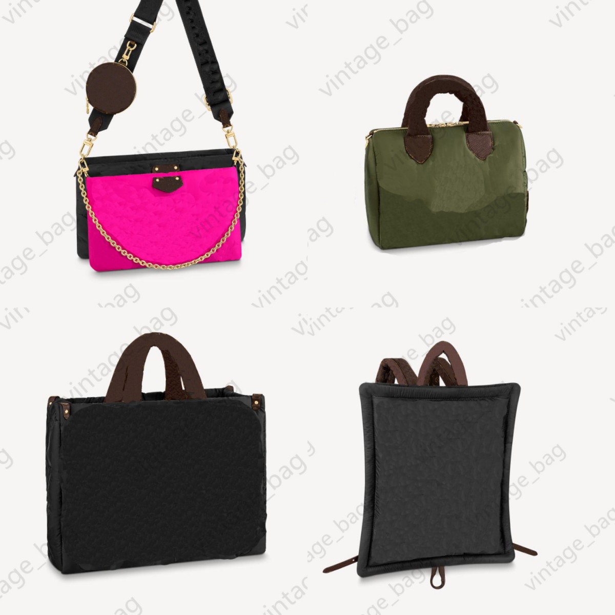 

Econyl recycled Nylon bags Speedy Bandouliere purse OnTheGo Tote Maxi Multi Pochette wallet Pillow backpack Embroidered EcoDesign M59007/8/9 M59005 M58981 M58977