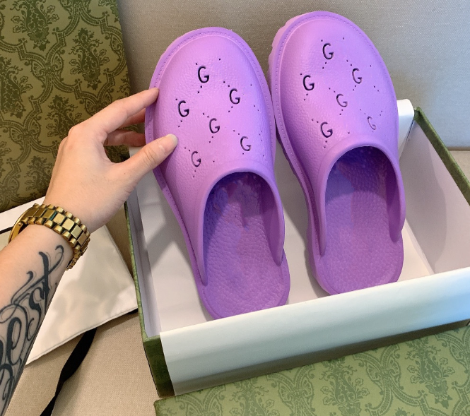 

Designer Women Slippers Fashion Jelly Slides Rubber Heel fruit Platform Sandals Summer Embossed Candy Slipper Outdoor Beach