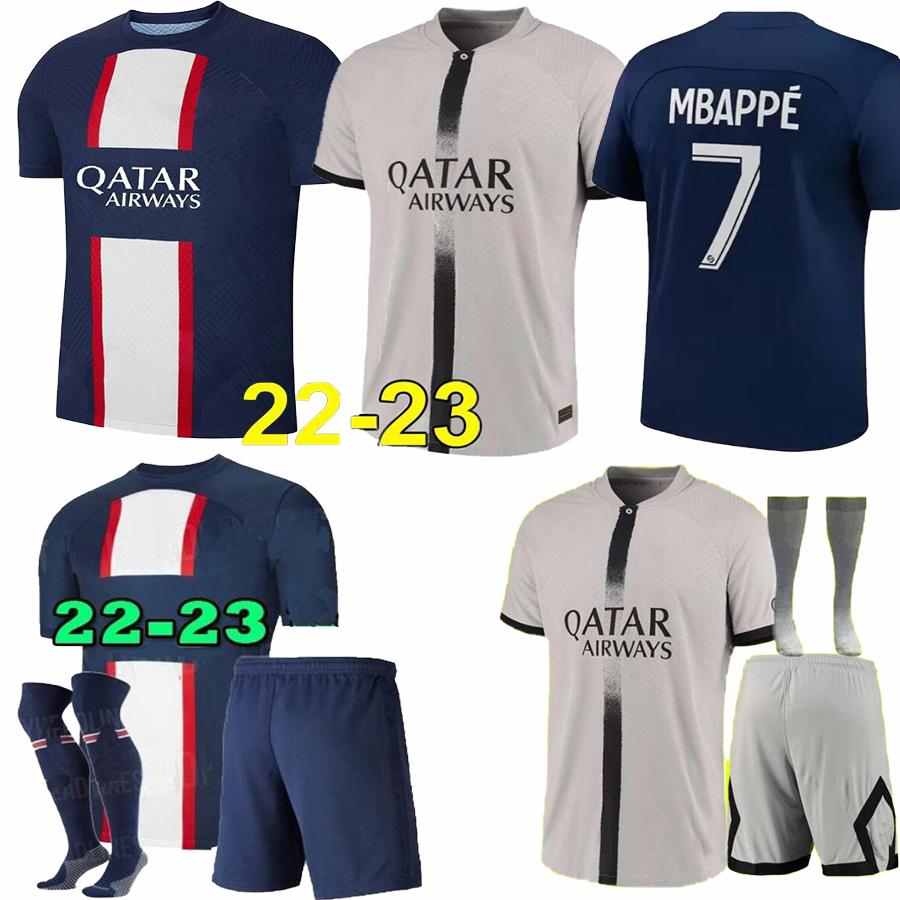 

soccer MESSIs 22 23 maillots de foot MBAPPE SERGIO RAMOS 4th soccer jersey ICARDI PSGs top thailand 2022 2023 football shirt HAKIMI WIJNALDU, 22 23 away