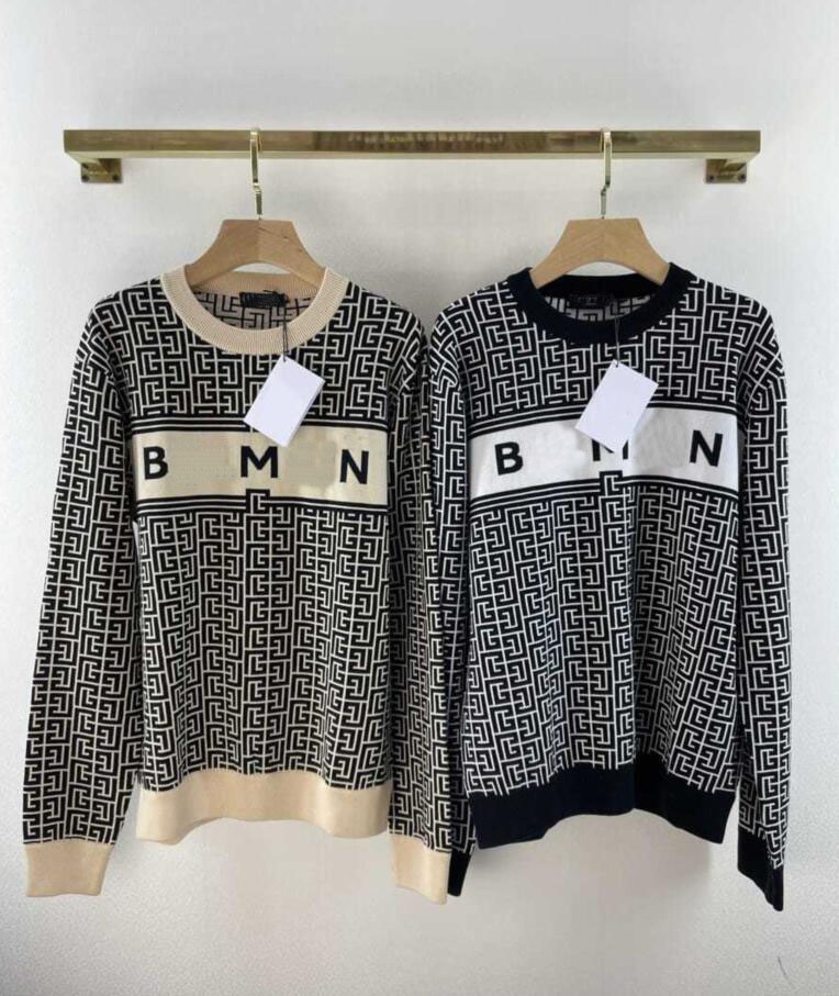 Paris mens women Sweaters Geometric patterns letter printing Sweater fashion balnegiaca womens designer Sweatershirts crew Neck Knit Top Knitwear
