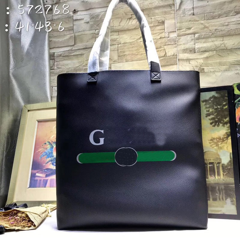 

Fashion Large Handbag Tote Bag Genuine Leather Letter Printing Women 5a Quality Shopping Bags No Lining Square Pocket Shoulder Bags