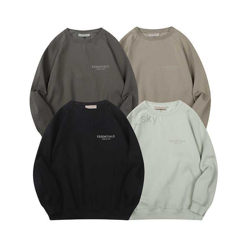 Mens designer Hoodies essential Sweatshirts double line essentials small standard tide Brand American casual loose round neck sweater men women c