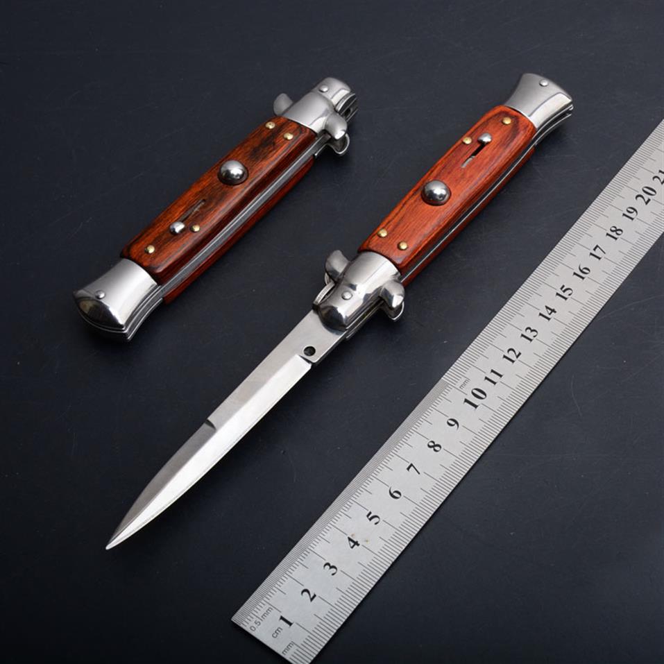 

The 9 Inch Red Godfather Stiletto Mafia Horizontal Folding knife Automatic Pocket knives EDC Tools C07 A07 BM42 BM512861