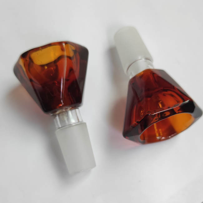 

14mm joint Smoking Bowl Hexagonal shape Glass slider For Glass Bong Water Pipes