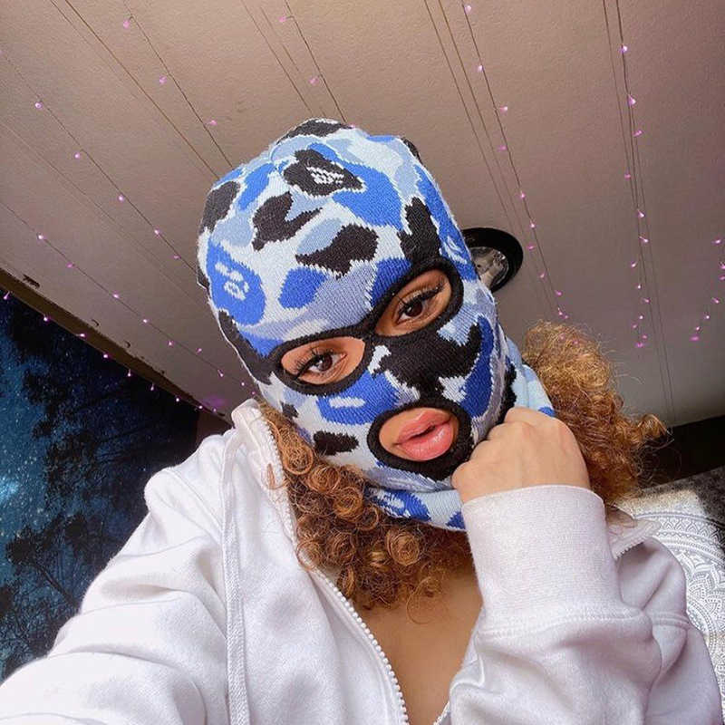 

Party Masks Ski Mask Designers Warm Hat for Autumn and Winter Two Hole Three L2B3