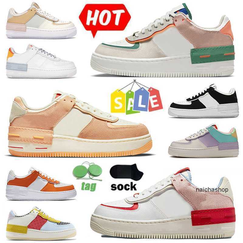 

2022 top fashion shadow one mens women running shoes airforce1s Triple Utility Black White Cracked Leather Pastel Sisterhood Spruce Aura, A#39