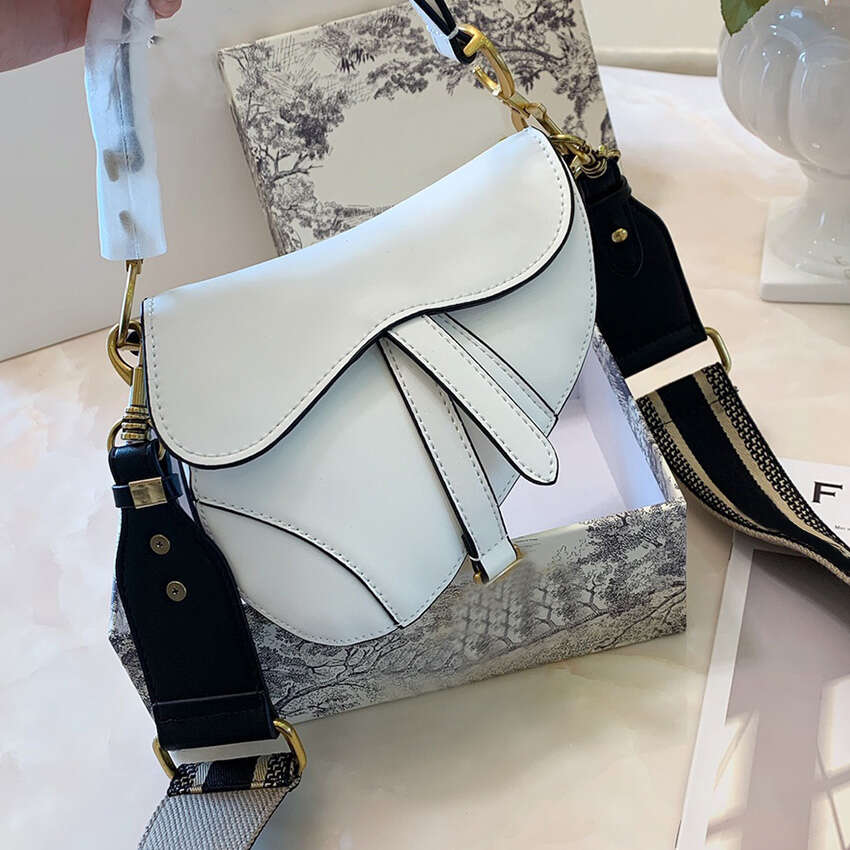 

Shoulder Bags sadle 5a bag purses for women vintage handbags satchel leather black gold hardware kit with strap satchel hobo bags makeup luxury designer, #1 25cm