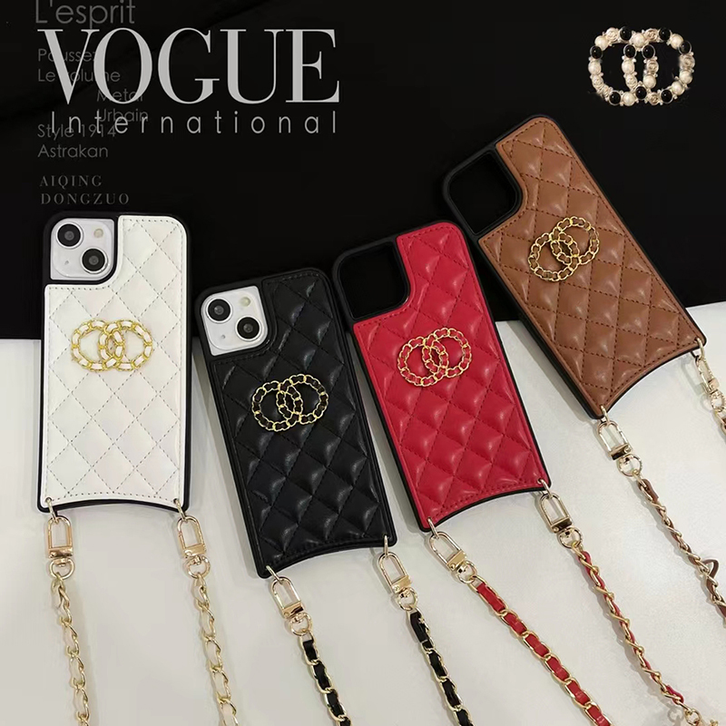 

Luxurys Brand Phone Cases diamond lattice CC PU Leather For Iphone 14 PLUS 11 12 13 mini pro max x xs xr xsmax 7 8 Phone Case bag with metal lanyard, Red