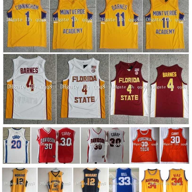 

Gla Ja Morant Murray State Racers College Basketball Jerseys Montverde Academy Cade Cunningham Scottie Barnes Steph Curry Davidson Len Bias, As pic