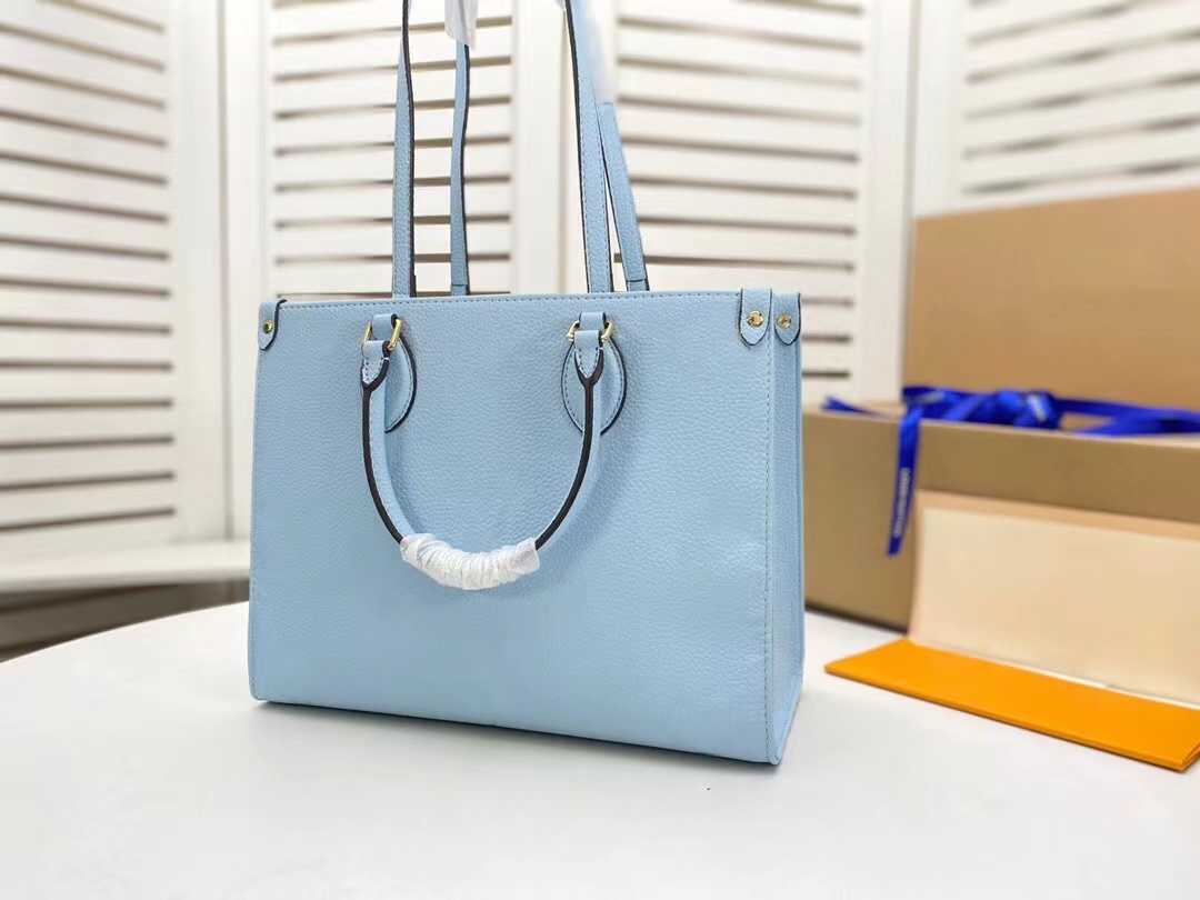 

pochette bag Wholesale On The Go Totes Hang Tag Cross Body Bags WOMEN Medium Cowhide Grain Embossing Genuine Leather Shoulder Bag 2022 top qualit