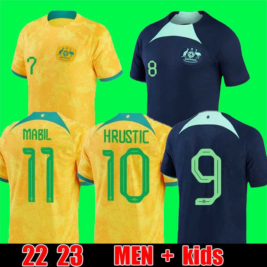

AustraliaS 2022 SOCCER jerseys home away MOOY 13 SOUTTAR 19 HRUSTIC 10 BOYLE 6 IRVINE 22 MABIL MCGREE 22 23 2023 jersey football shirts kids World Cup, 2022 home aldult world cup