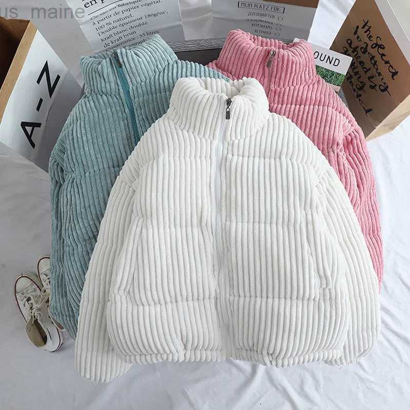 

Men's Jackets Corduroy Winter Coat Women Padded Jacket Fashion Street Thick Winter Clothes Women Loose Bread Coat Winter Jacket Women Tops L220924