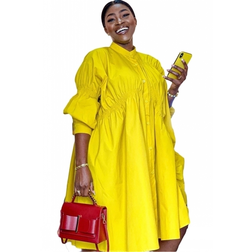 

Ethnic Clothing Autumn African Dresses For Women Vetement Femme Dashiki Yellow Shirt Dress Africa Clothes Dashiki Ankara Dresses Ladies 220924