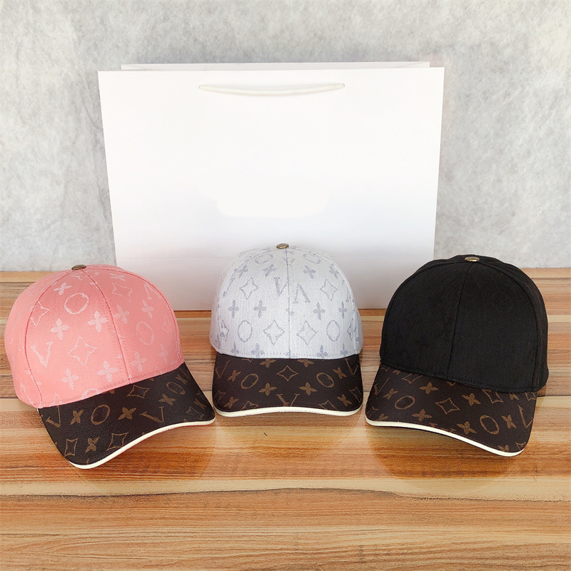 

Fashionable Mosaic Ball Caps Designer Letter Print Hat Luxurious Show Face Small Big Waist Classic Flat Tongue Hat Style Versatile cap, L2-white