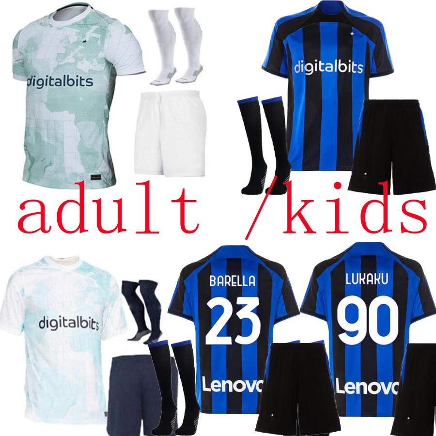 

2022 2023 soccer jerseys LUKAKU Inter Milans CORREA DZEKO BARELLA LAUTARO DE VRIJ 22/23 football shirt uniforms men kids kit, Orange